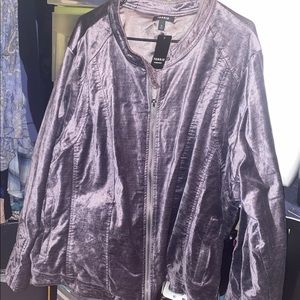 Torrid size 6 velvet moto jacket